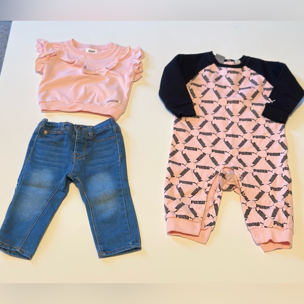 2 baby girl outfits 12 months